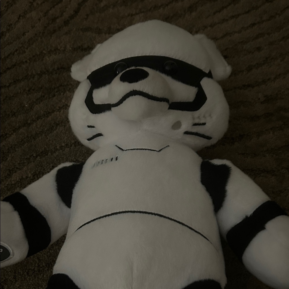 Build-A-Bear White and Black Plush